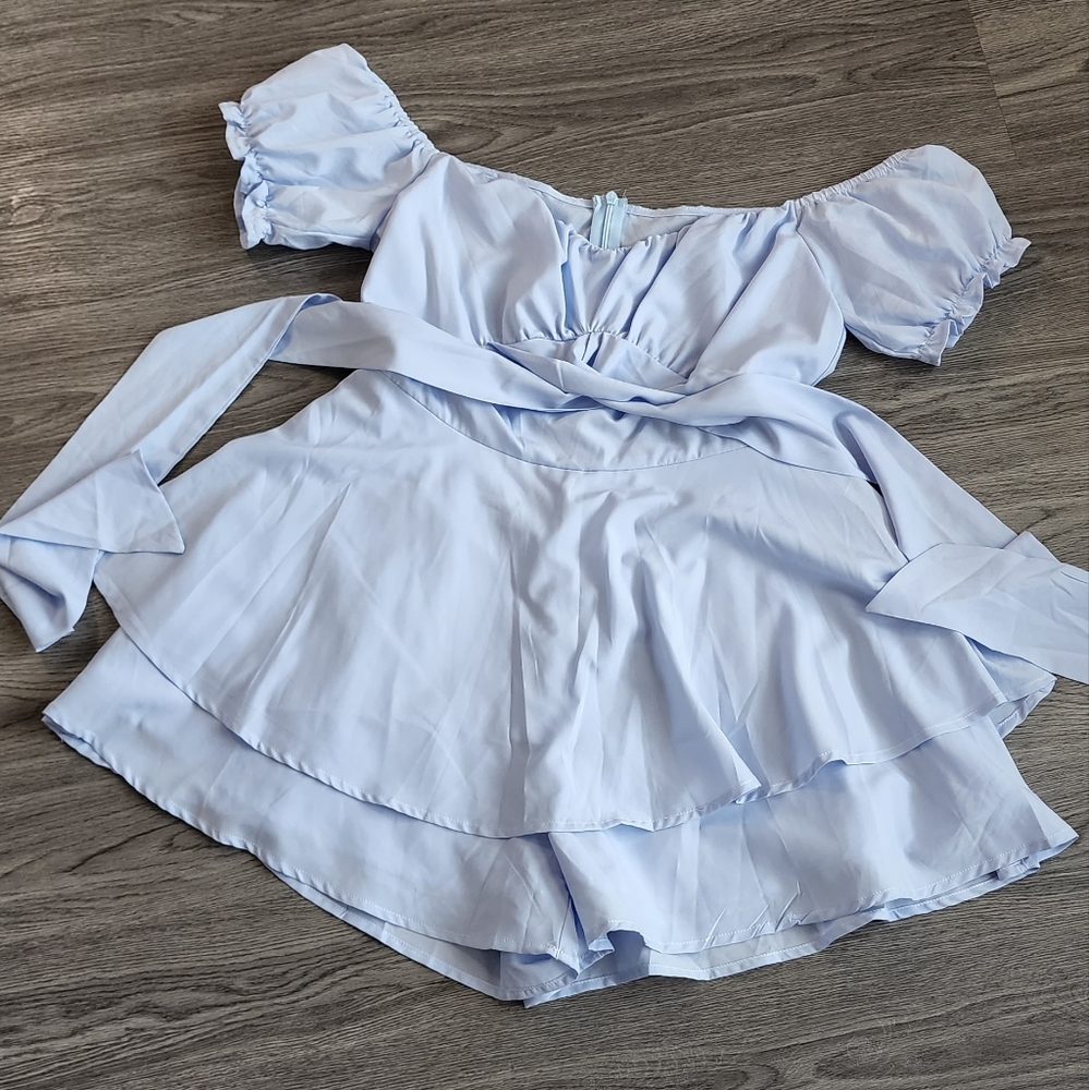 Baby blue romper